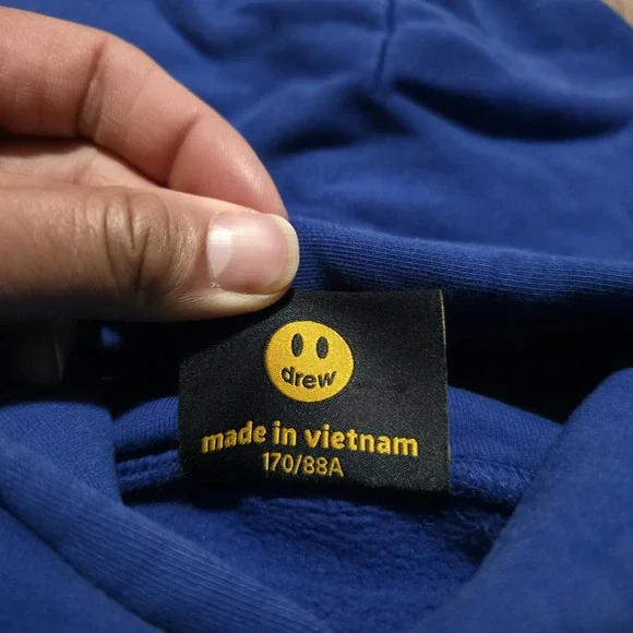 Drew House Mascot Justin Bieber Blue Heavy Fleece Hoodie - Oversized Small - Picture 3 of 9